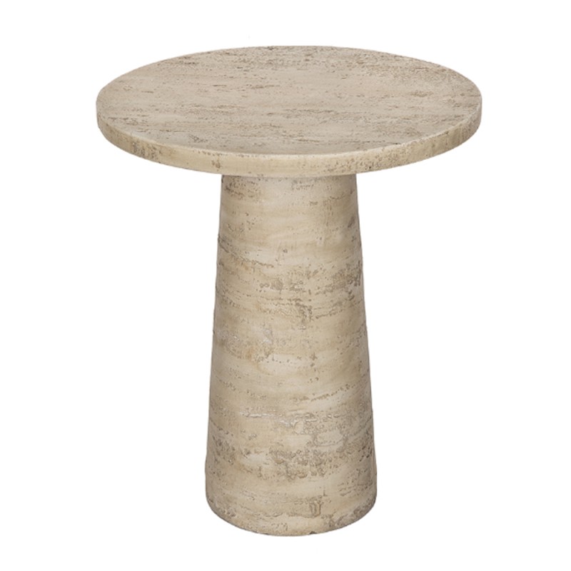 Artekko Taric Τραπέζι Βοηθητικό από Μαγνήσιο Μπεζ (55.9x55.9x64.8)cm