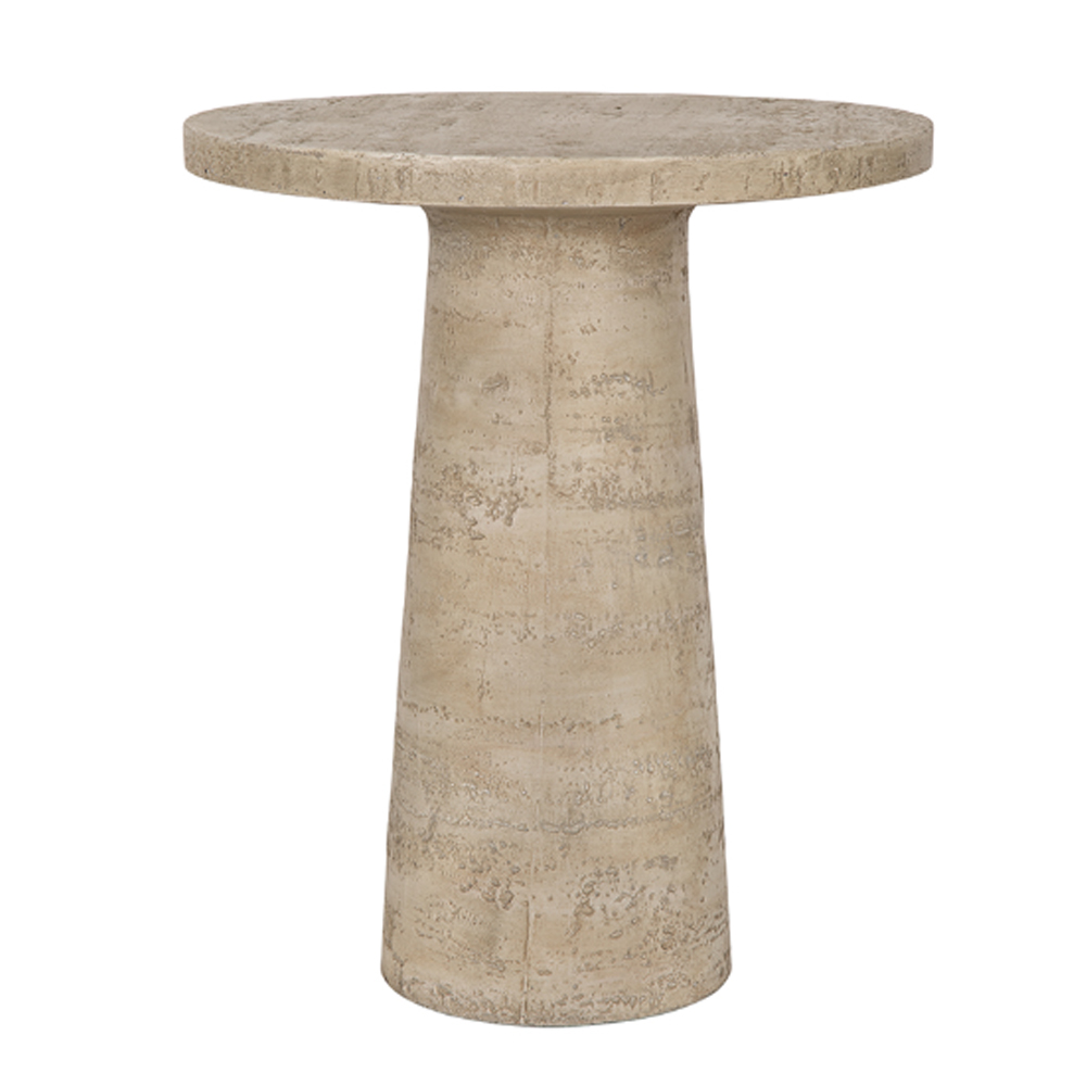 Artekko Taric Τραπέζι Βοηθητικό από Μαγνήσιο Μπεζ (55.9x55.9x64.8)cm