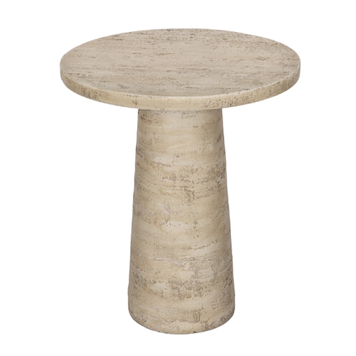 Artekko Taric Μπεζ Βοηθητικό Τραπέζι από Μαγνήσιο (56x56x64.8)cm