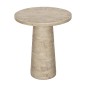 Artekko Taric Μπεζ Βοηθητικό Τραπέζι από Μαγνήσιο (56x56x64.8)cm