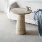 Artekko Taric Μπεζ Βοηθητικό Τραπέζι από Μαγνήσιο (56x56x64.8)cm