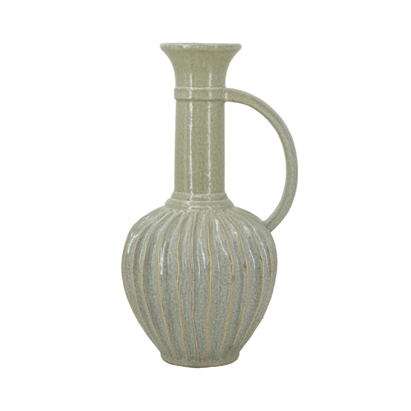 Artekko Akali Μπεζ Κεραμικό Διακοσμητικό Βάζο Δοχείο (27x23.5x48)cm Artekko Akali Μπεζ Κεραμικό Διακοσμητικό Βάζο Δοχείο (27x23.5x48)cm