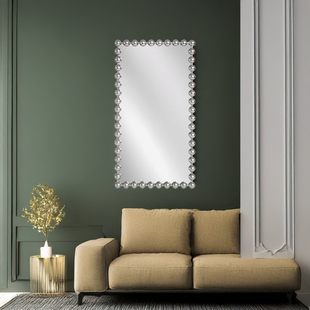 Artekko Dia Ασημί Μεταλλικός Καθρέπτης Τοίχου (70x4.5x130)cm