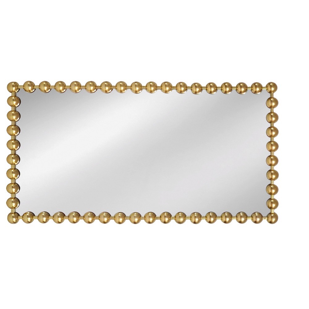 Artekko Dia Χρυσός Μεταλλικός Καθρέπτης Τοίχου (75x4.5x160)cm