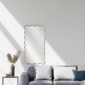 Artekko Dia Χρυσός Μεταλλικός Καθρέπτης Τοίχου (70x2.5x130)cm