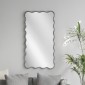 Artekko Dia Ασημί Μεταλλικός Καθρέπτης Τοίχου (75x2.5x160)cm