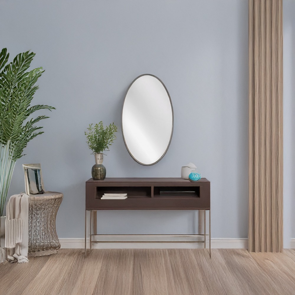 Artekko Dia Χρυσός Μεταλλικός Καθρέπτης Τοίχου (40x1.5x68)cm