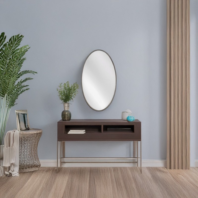 Artekko Dia Χρυσός Μεταλλικός Καθρέπτης Τοίχου (40x1.5x68)cm