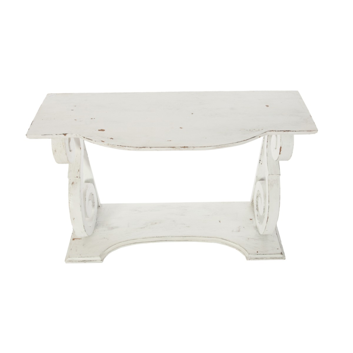 Artekko Magnus Ξύλινη Σκαλιστή Κονσόλα σε Λευκό Χρώμα (120x40x87)cm