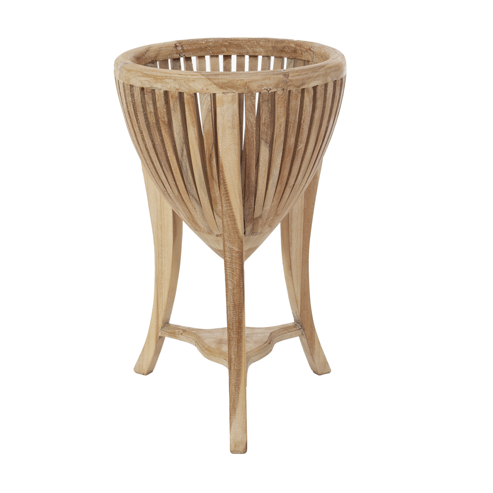 Artekko Column Ξύλινη Ανθοστήλη σε Φυσικό Χρώμα (33x33x53)cm