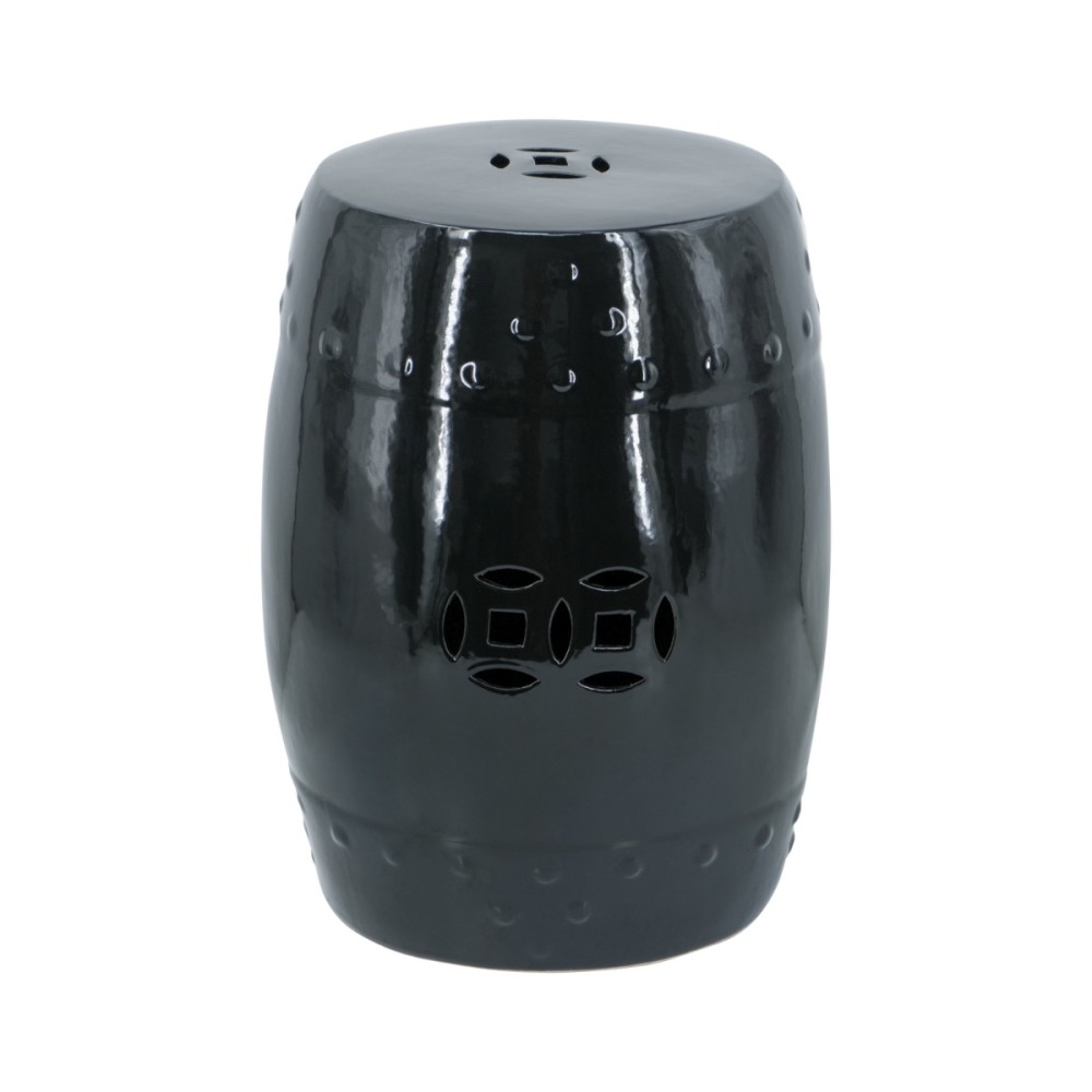 Artekko Zella Μαύρο Κεραμικό Σκαμπό (33x33x45)cm