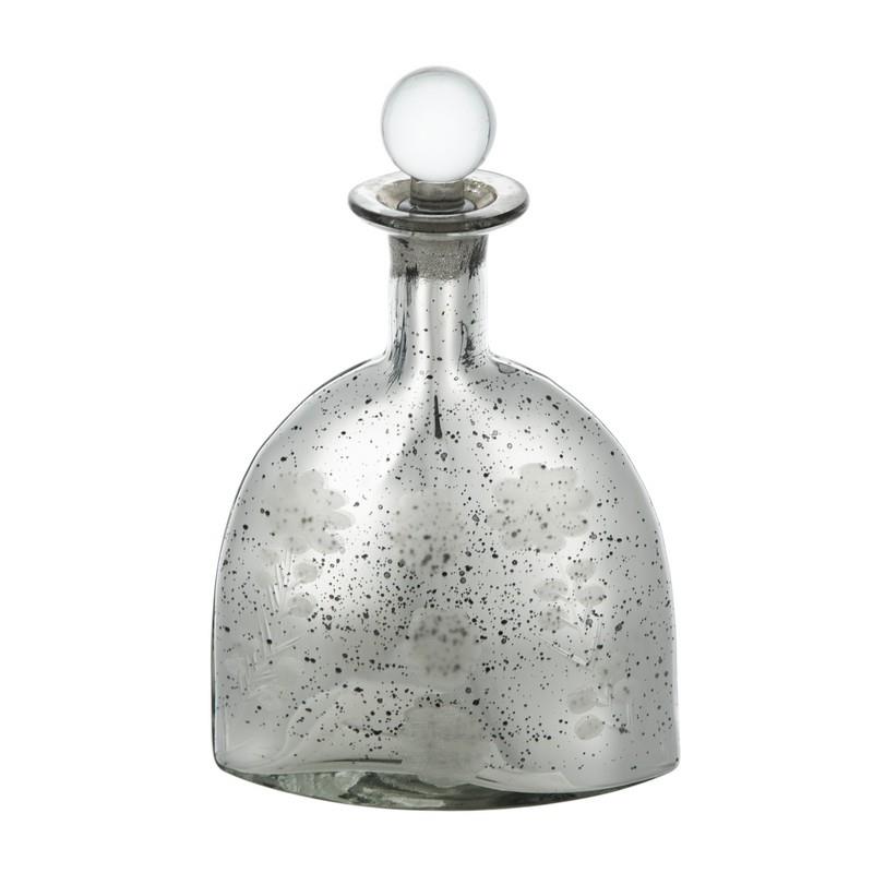 Artekko Antique Βάζο με Πώμα Γυάλινο Ασημί
