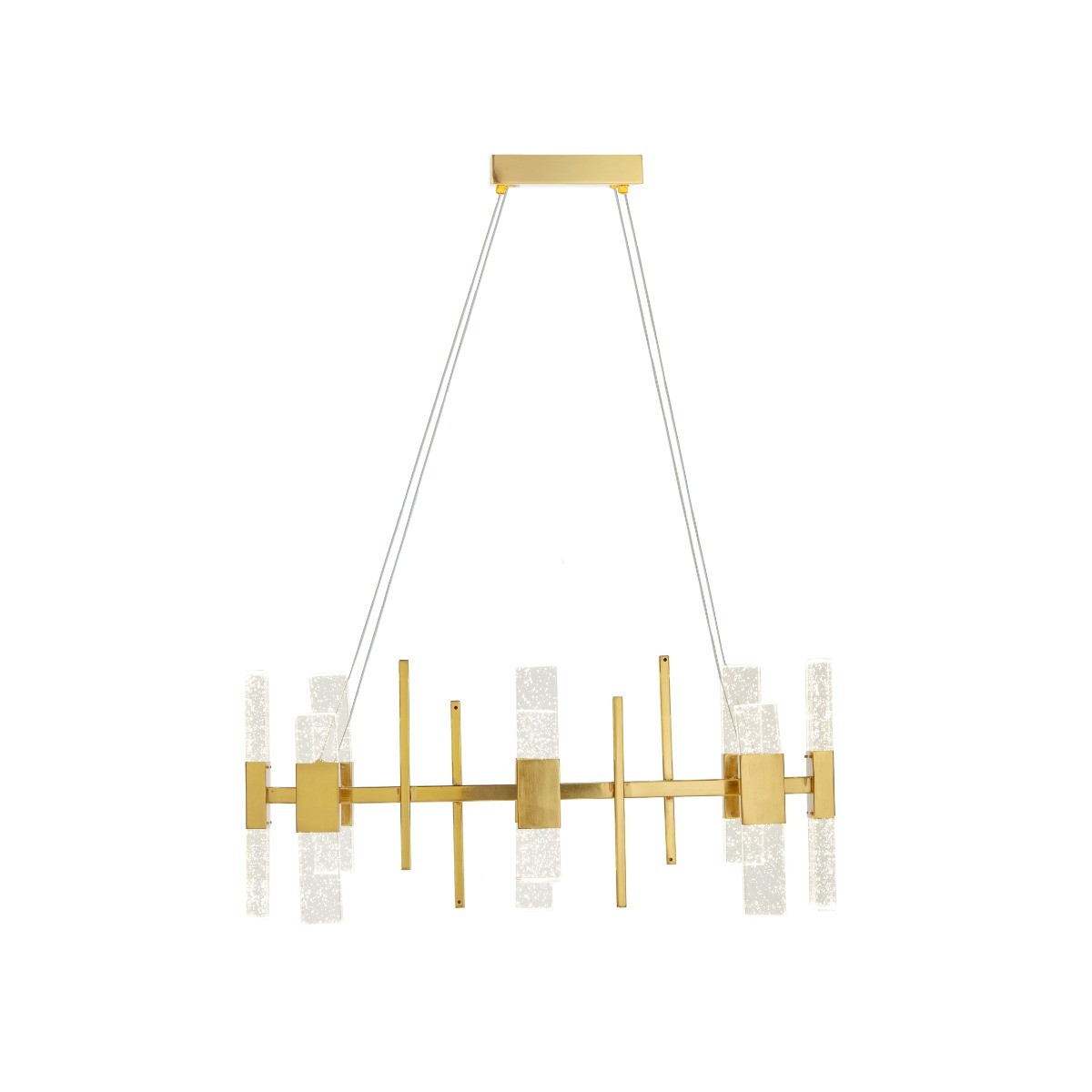 Artekko Zucca Φωτιστικό Οροφής Γυαλί Μέταλλο Χρυσό (70x20x100)cm