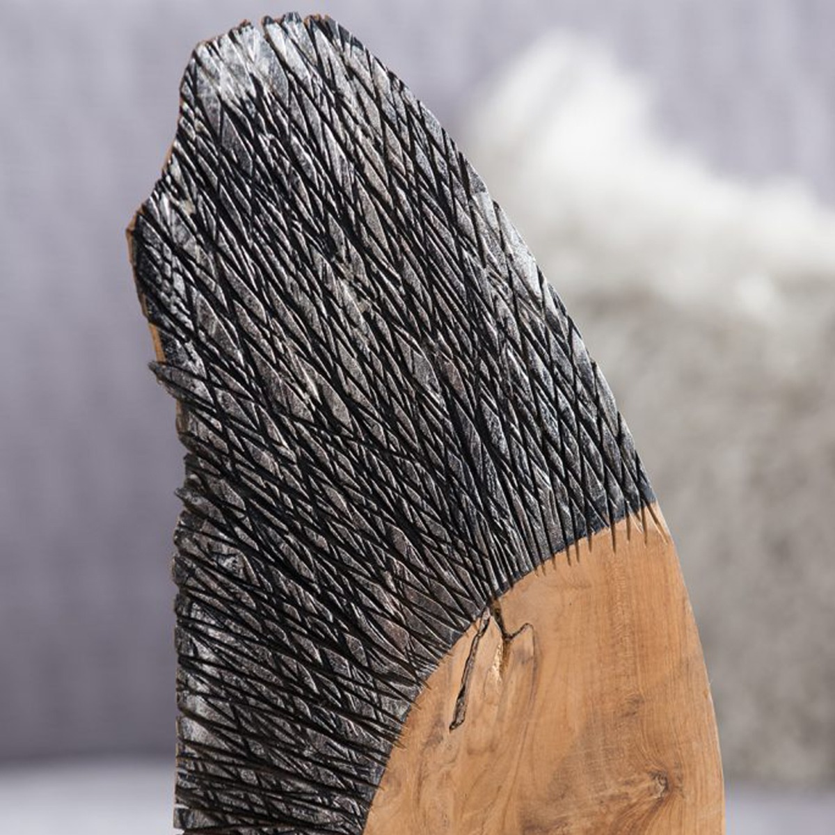 Artekko Woody Επιτραπέζιο Διακοσμητικό από Ξύλο Teak (32x10x40)cm