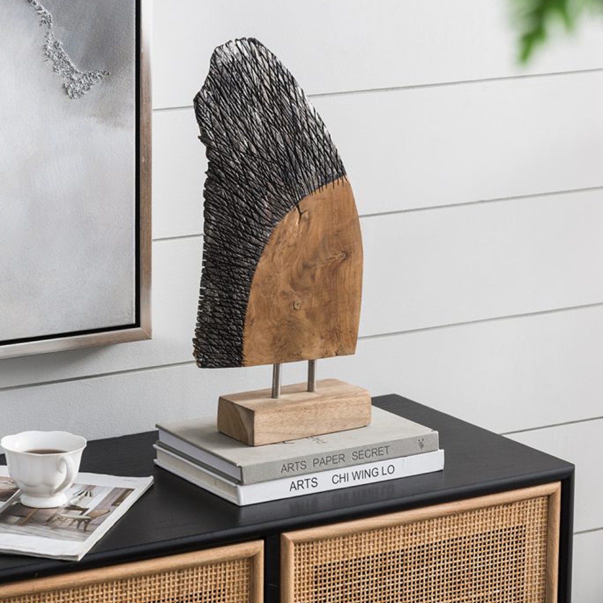 Artekko Woody Επιτραπέζιο Διακοσμητικό από Ξύλο Teak (32x10x40)cm