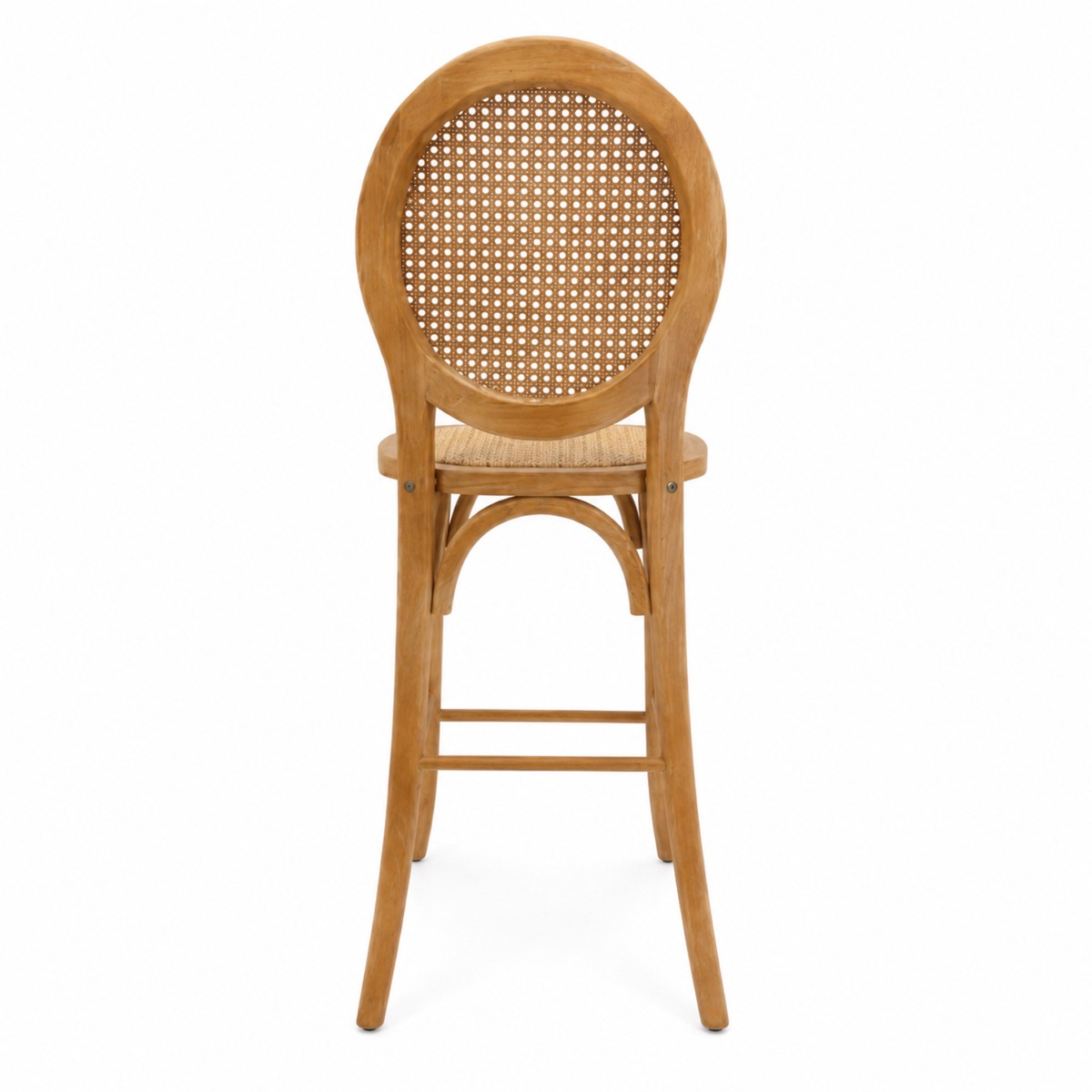 Artekko Sorento Καφέ Σκαμπό Μπαρ από Ξύλο Toon και Ρατάν (50x50x124)cm