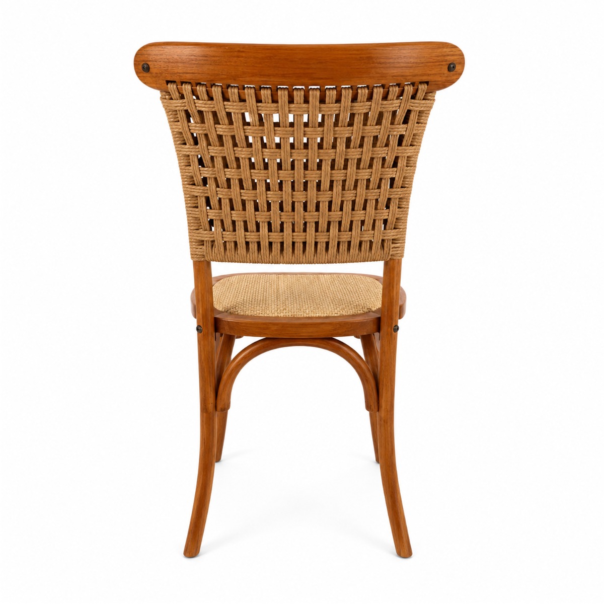Artekko Sorento Καφέ Καρέκλα από Ξύλο Οξιάς και Ρατάν (48x52x89)cm