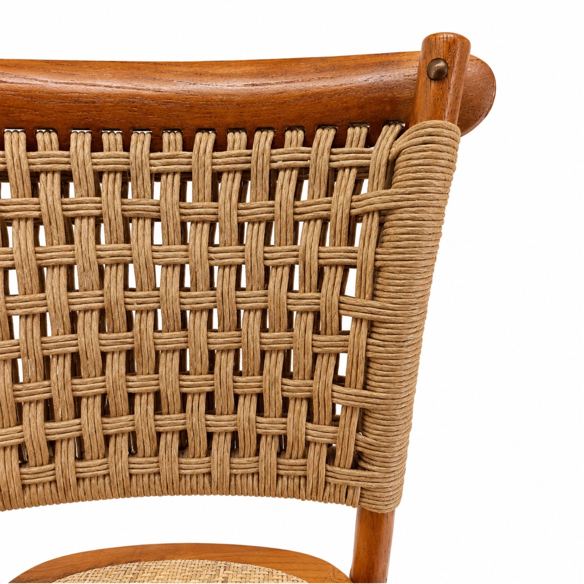 Artekko Sorento Καφέ Καρέκλα από Ξύλο Οξιάς και Ρατάν (48x52x89)cm
