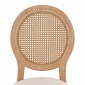 Artekko Vittoro Καφέ Καρέκλα από Birch Wood με Μπεζ Ύφασμα και Ρατάν (54x59x92)cm