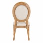Artekko Vittoro Καφέ Καρέκλα από Birch Wood με Μπεζ Ύφασμα (54x59x92)cm