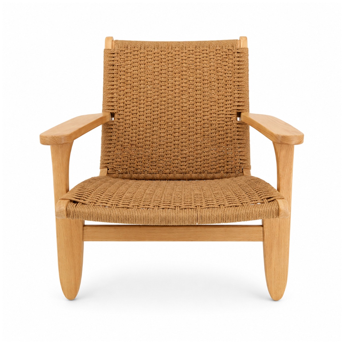 Artekko Lazy Καφέ Καρέκλα από Ash Wood με Σχοινί (56x56x78)cm