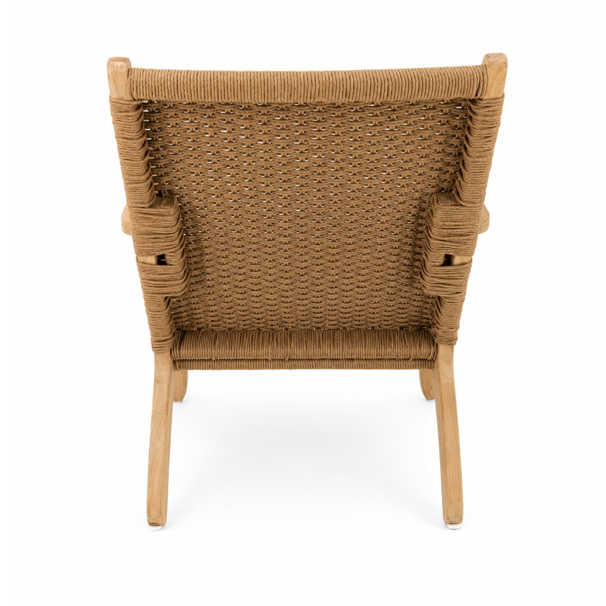 Artekko Lazy Καφέ Καρέκλα από Ash Wood με Σχοινί (56x56x78)cm