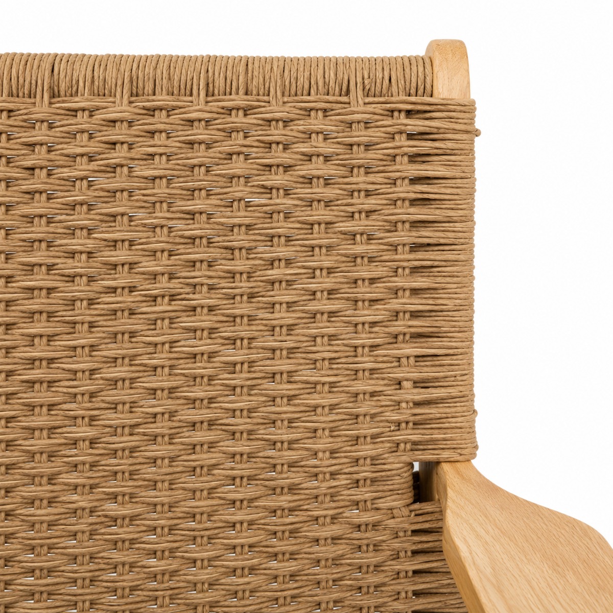 Artekko Lazy Καφέ Καρέκλα από Ash Wood με Σχοινί (56x56x78)cm