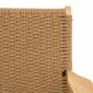 Artekko Lazy Καφέ Καρέκλα από Ash Wood με Σχοινί (56x56x78)cm