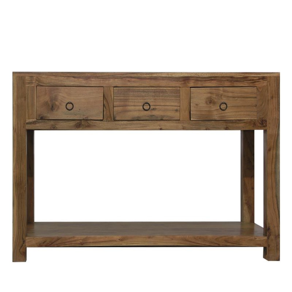 Artekko Attari Καφέ Κοσνσόλα από Ξύλο Teak (110x45x76.5)cm