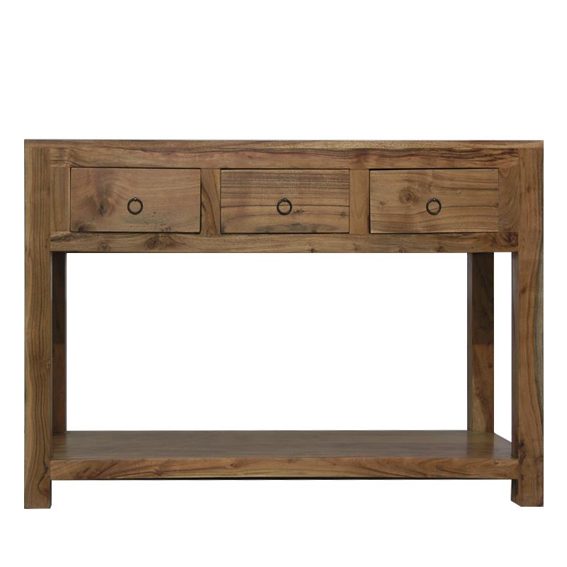 Artekko Attari Καφέ Κοσνσόλα από Ξύλο Teak (110x45x76.5)cm