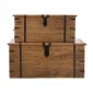 Artekko Μπαούλα ξύλινα σε φυσική απόχρωση Σετ/2 (101x44x46)cm (83x33x36)cm