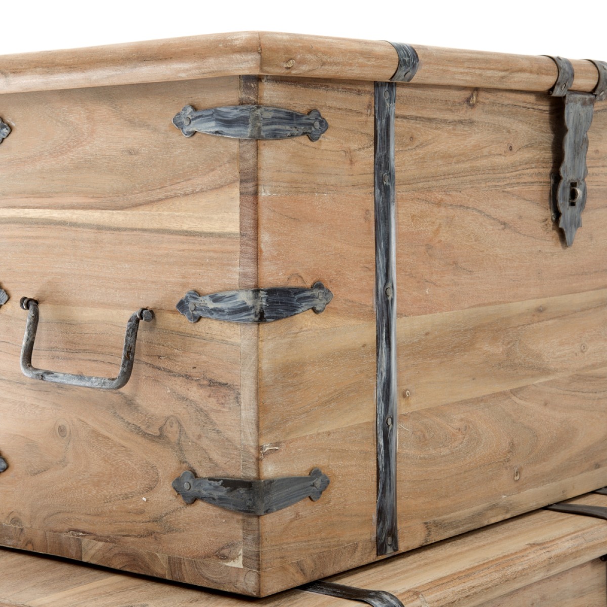 Artekko Μπαούλα ξύλινα σε πατίνα Σετ/2 (101x44x46)cm (83x33x36)cm