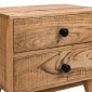 Artekko Attari Καφέ Κομοδίνο με 2 Συρτάρια από Ξύλο Teak (50x35.5x45.5)cm