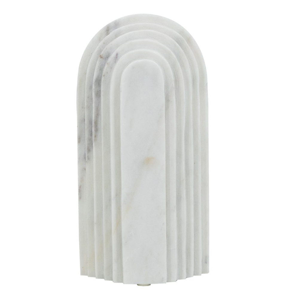 Artekko Marble Διακοσμητικό Γλυπτό Ρωμαϊκής Αρχιτεκτονικής Λευκό (12.5x5x25)cm