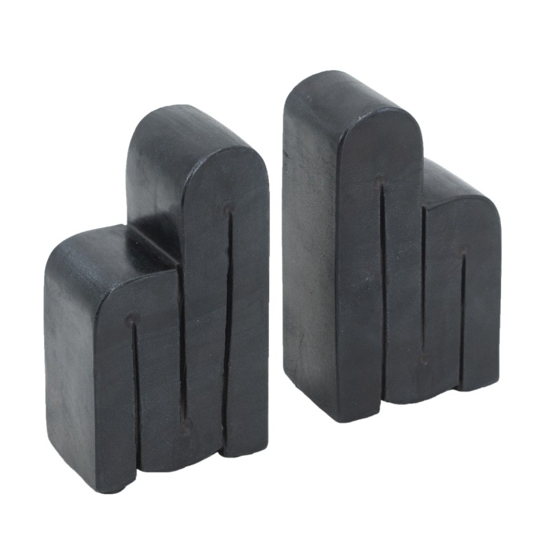 Artekko Bookends Βιβλιοστάτες από Μαύρο Μάρμαρο (8x5x14)cm 2pcs