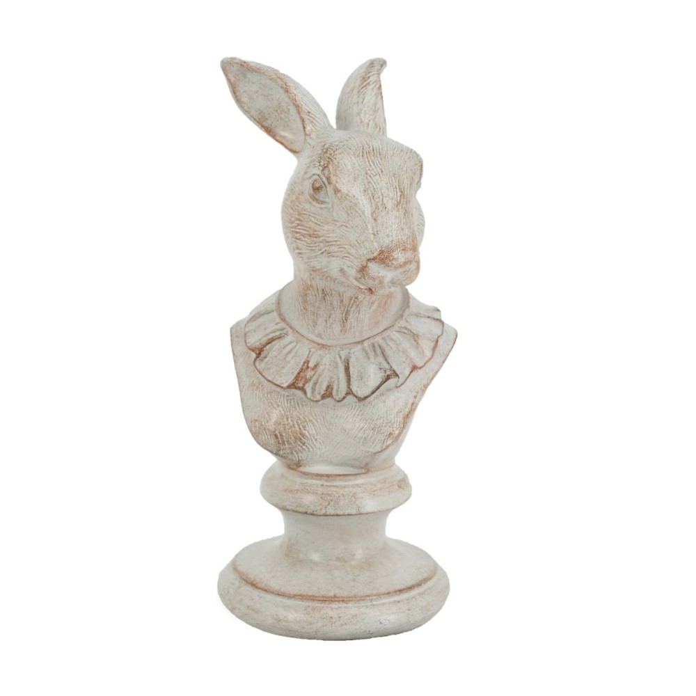 Artekko Rabbit Διακοσμητικό Λαγουδάκι Ρητίνης σε Λευκή Πατίνα (11x10.3x23.5)cm