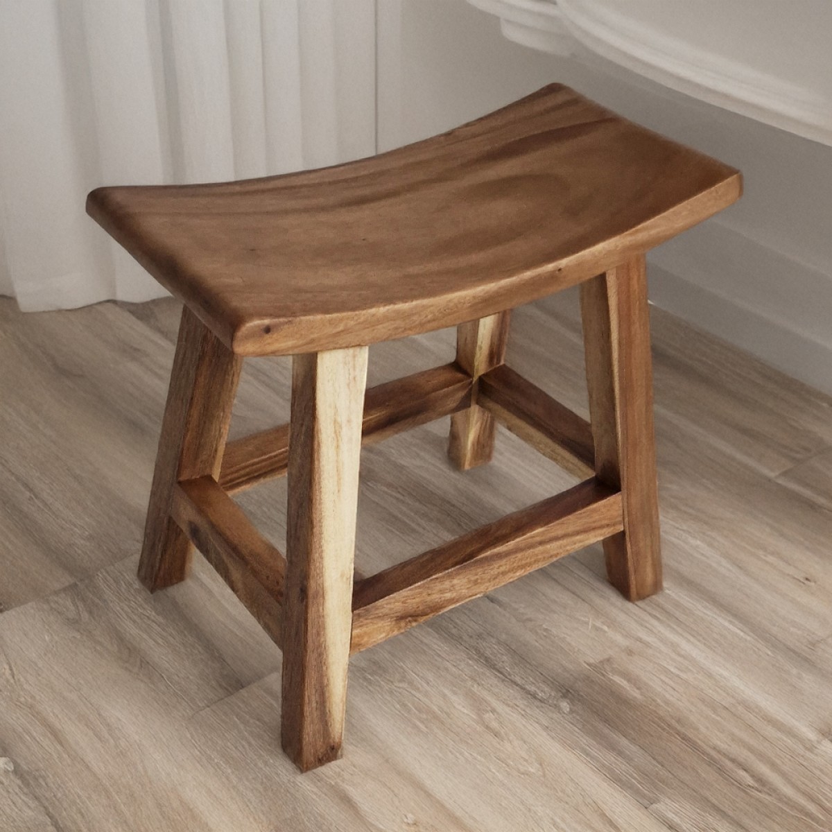 Artekko Verona Ξύλινο Σκαμπό σε Φυσική Απόχρωση (50x25x46)cm