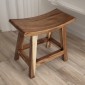 Artekko Verona Ξύλινο Σκαμπό σε Φυσική Απόχρωση (50x25x46)cm