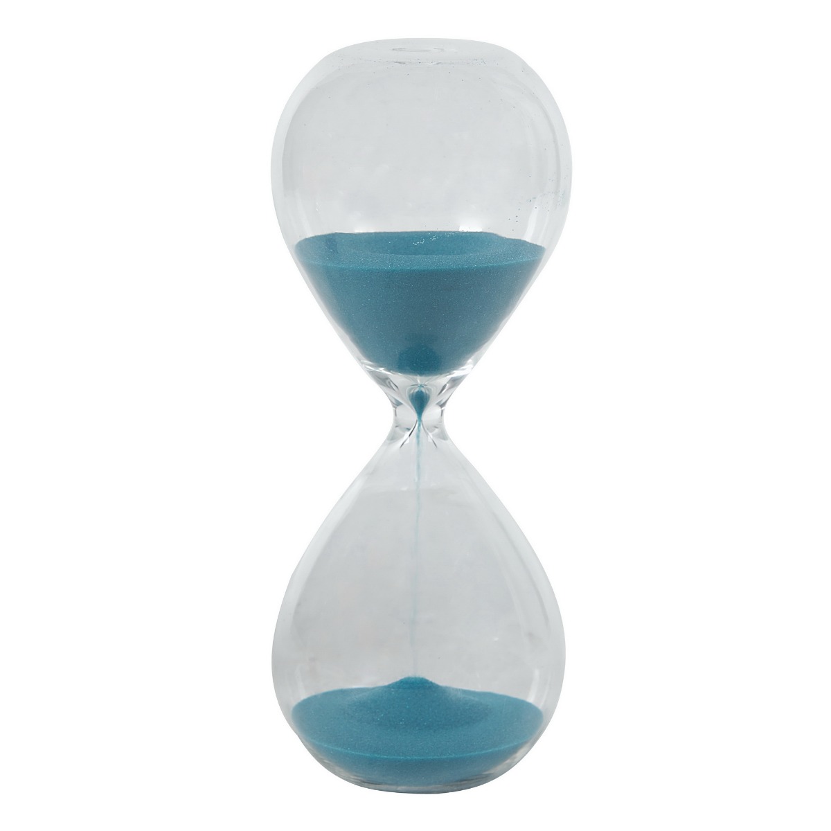 Artekko Hourglass Γυάλινη Διακοσμητική Κλεψύδρα με Μπλε Άμμο (7.5x7.5x20.3)cm
