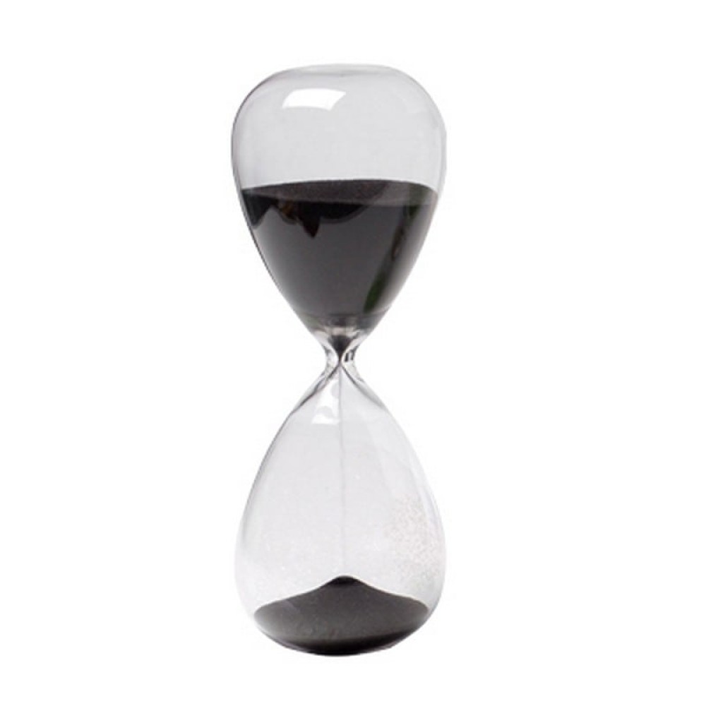 Artekko Hourglass Κλεψύδρα Διακοσμητική Γυαλί Μαύρο (7.5x7.5x20.3)cm
