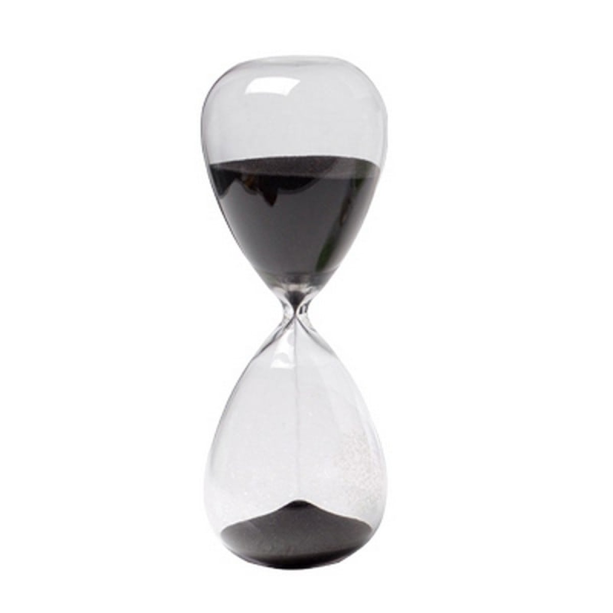 Artekko Hourglass Κλεψύδρα Διακοσμητική Γυαλί Μαύρο (7.5x7.5x20.3)cm