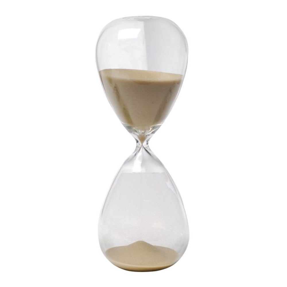 Artekko Hourglass Γυάλινη Διακοσμητική Κλεψύδρα με Μπεζ Άμμο (7.5x7.5x20.3)cm