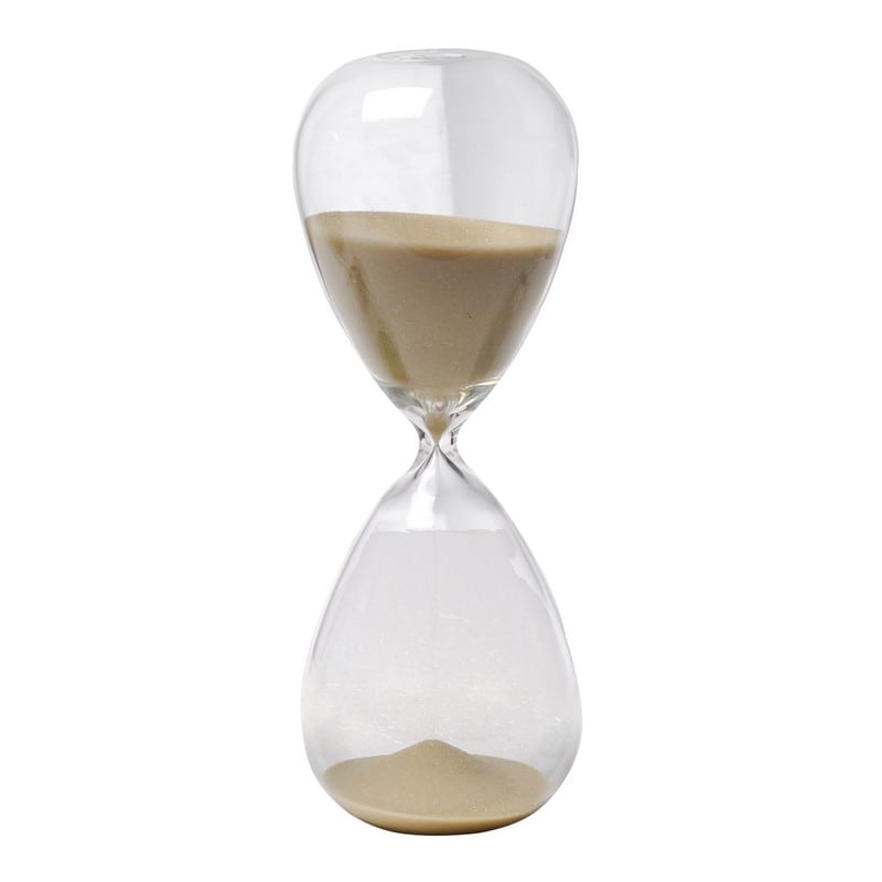 Artekko Hourglass Γυάλινη Διακοσμητική Κλεψύδρα με Μπεζ Άμμο (7.5x7.5x20.3)cm
