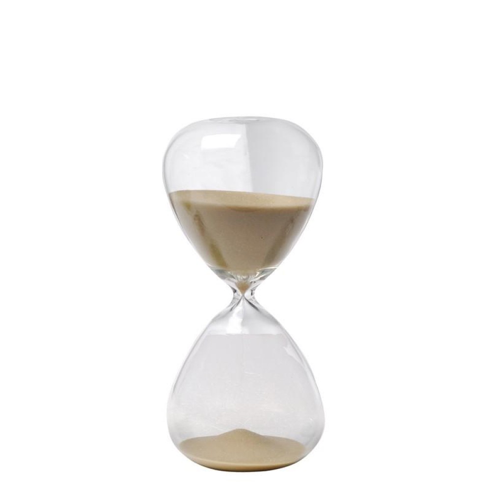 Artekko Hourglass Γυάλινη Διακοσμητική Κλεψύδρα με Μπεζ Άμμο (9x9x25.5)cm