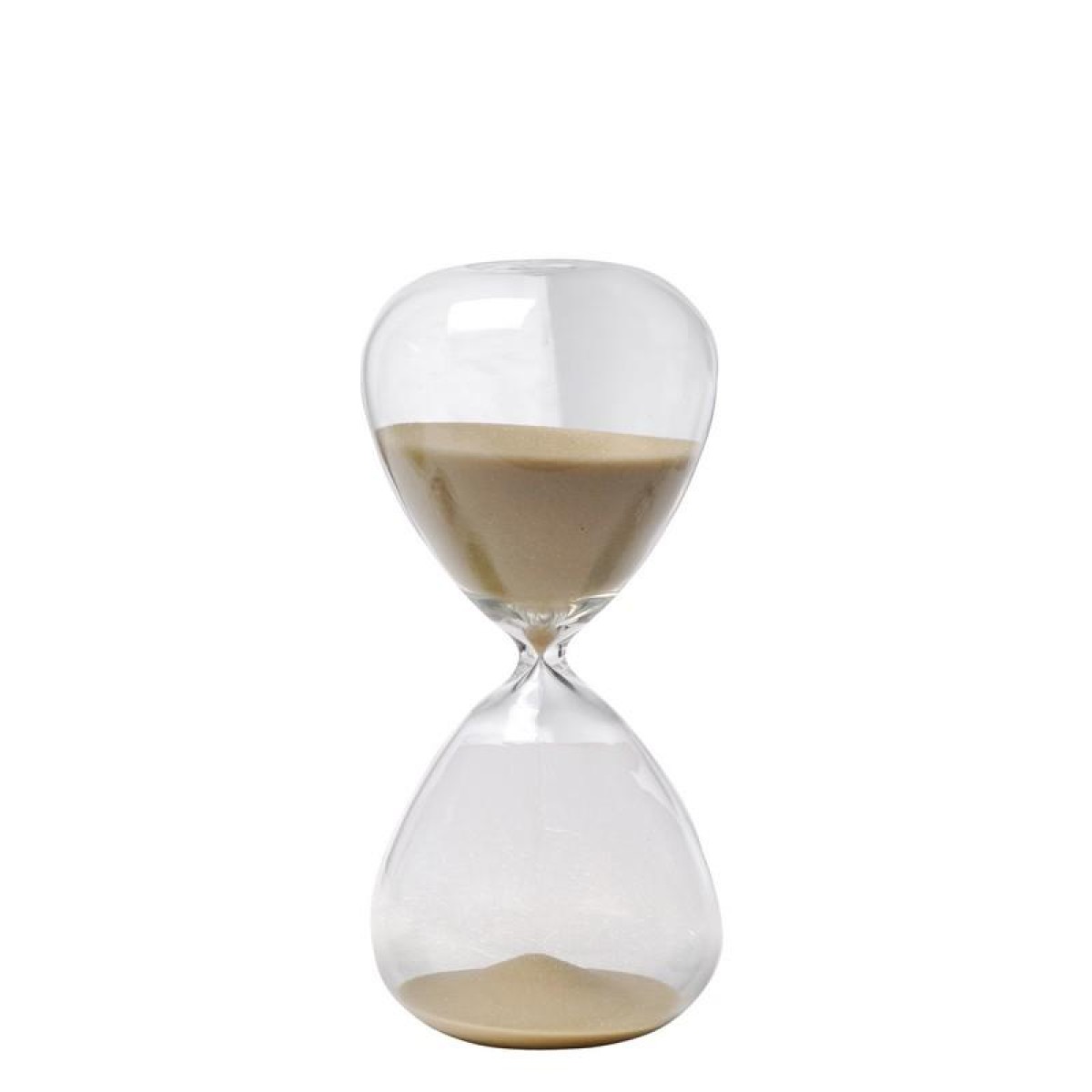 Artekko Hourglass Κλεψύδρα Διακοσμητική Γυαλί Μπεζ (9x9x25.5)cm