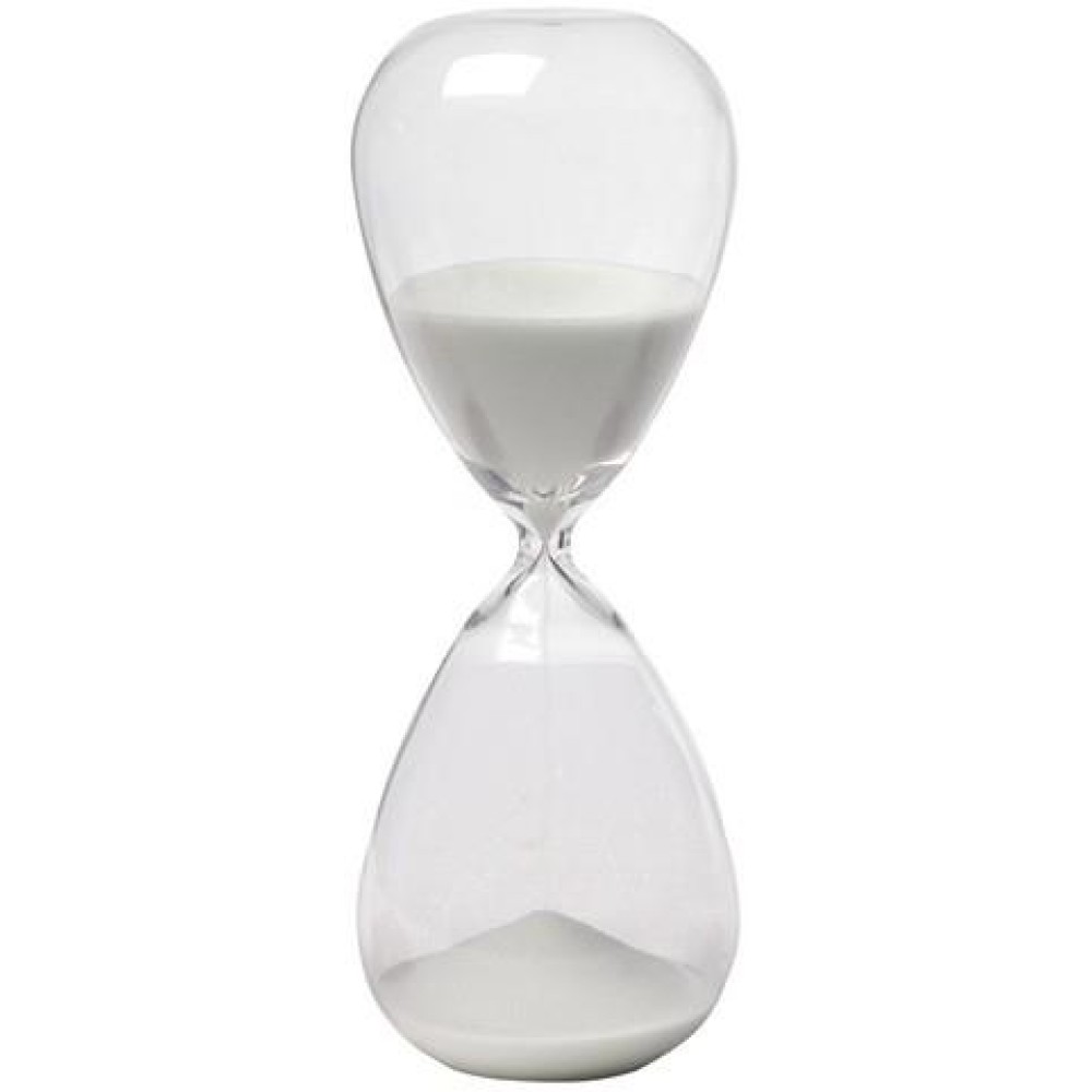 Artekko Hourglass Κλεψύδρα Διακοσμητική Γυάλινη Λευκή (9x9x25.5)cm