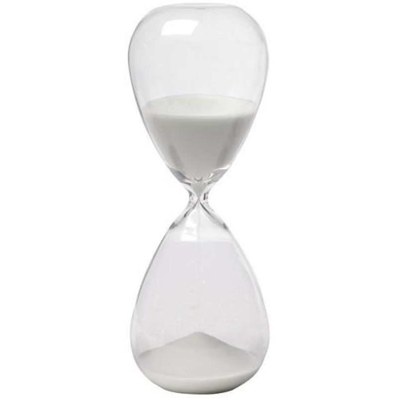 Artekko Hourglass Κλεψύδρα Διακοσμητική Γυάλινη Λευκή (9x9x25.5)cm