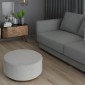 Artekko Cloud Μπεζ Υφασμάτινο Μπουκλέ Σκαμπό (Φ80x41)cm