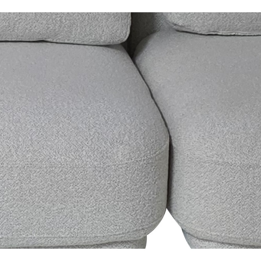 Artekko Cloud Μπεζ Υφασμάτινος Μπουκλέ Πολυμορφικός Γωνιακός Καναπές με 3 Ανεξάρτητα Κομμάτια (98x95x68)cm (80x93x68)cm (92x157x68)cm 3pcs