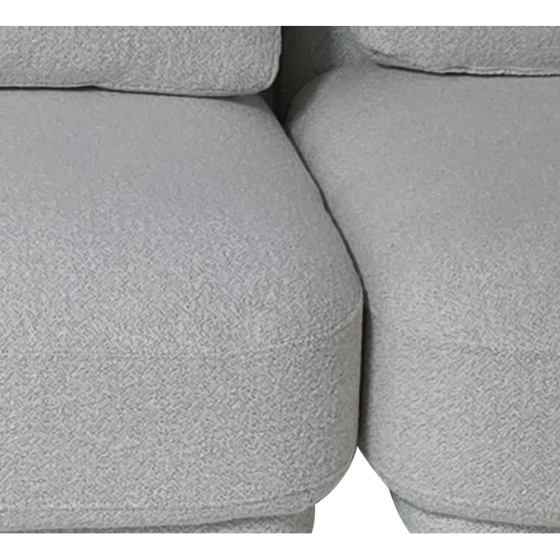 Artekko Cloud Μπεζ Υφασμάτινος Μπουκλέ Πολυμορφικός Γωνιακός Καναπές με 3 Ανεξάρτητα Κομμάτια (98x95x68)cm (80x93x68)cm (92x157x68)cm 3pcs